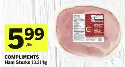 IGA Compliments Ham Steaks offer