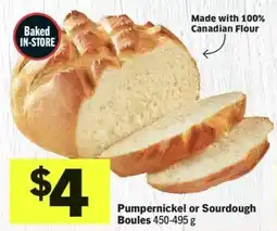 IGA Pumpernickel or Sourdough Boules offer