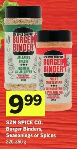 IGA Szn Spice Co. Burger Binders, Seasonings or Spices offer