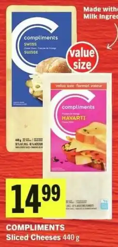 IGA Compliments Sliced Cheeses offer