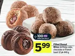 IGA Filled Donut Bites birthday cake, chocolate or French toast offer