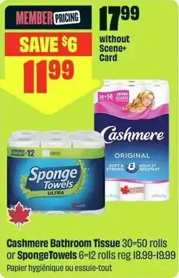 FreshCo Cashmere Bathroom Tissue or Sponge Towels offer