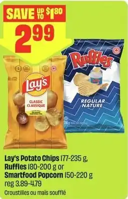 FreshCo Lay's Potato Chips, Ruffles or Smartfood Popcorn offer