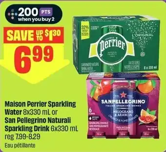 FreshCo Maison Perrier Sparkling Water or San Pellegrino Naturali Sparkling Drink offer