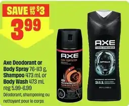 FreshCo Axe Deodorant or Body Spray, Shampoo or Body Wash offer