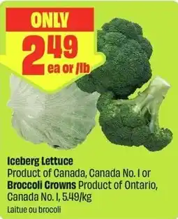FreshCo Iceberg Lettuce or Broccoli Crowns offer