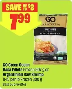 FreshCo GO Green Ocean Basa Fillets or Argentinian Raw Shrimp offer