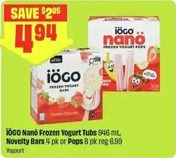 FreshCo ÏÖGO Nanö Frozen Yogurt Tubs, Novelty Bars or Pops offer