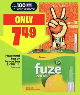 FreshCo Fuze Iced Tea or Peace Tea offer