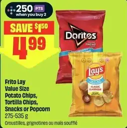 FreshCo Frito Lay Value Size Potato Chips, Tortilla Chips, Snacks or Popcorn offer