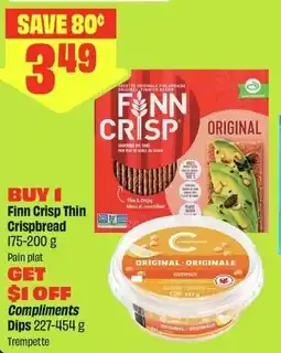 FreshCo Finn Crisp Thin Crispbread, Compliments Dips offer