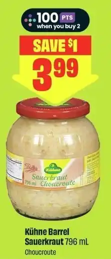 FreshCo Kühne Barrel Sauerkraut offer