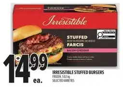 Metro Irresistible stuffed burgers offer