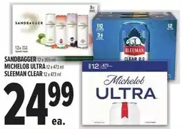 Metro Sandbagger, Michelob Ultra, Sleeman Clear offer