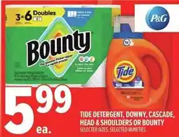 Metro Tide detergent, downy, cascade, head & shoulders or bounty offer