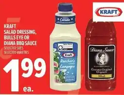 Metro Kraft salad dressing, bulls eye or diana bbq sauce offer