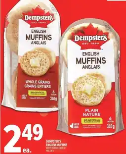 Metro Dempster's english muffins offer
