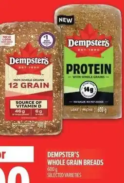 Metro Dempster's whole grain breads offer