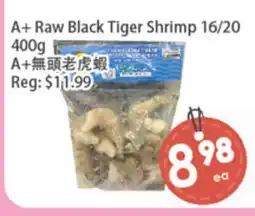 Fresh Palace Supermarket A+ Raw Black Tiger Shrimp 16/20 offer