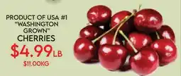Fiesta Farms PRODUCT OF USA #1 WASHINGTON GROWN CHERRIES offer