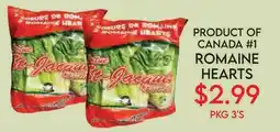 Fiesta Farms PRODUCT OF CANADA #1 ROMAINE HEARTS offer