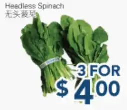 Oceans Fresh Food Market Headless Spinach offer