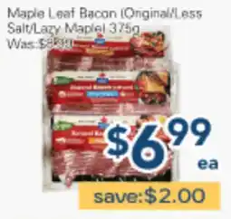 Oceans Fresh Food Market Maple Leaf Bacon (Original/Less Salt/Lazy Maple) offer