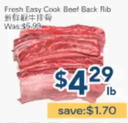 Oceans Fresh Food Market Fresh Easy Cook Beef Back Rib offer