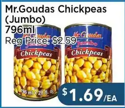 Blue Sky Supermarket Mr.Goudas Chickpeas (Jumbo) offer