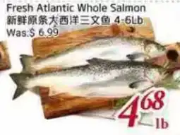 Tone Tai Supermarket Fresh Atlantic Whole Salmon offer