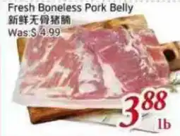 Tone Tai Supermarket Fresh Boneless Pork Belly offer