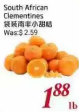 Tone Tai Supermarket South African Clementines offer