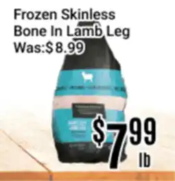 Nations Fresh Foods Frozen Skinless Bone In Lamb Leg offer