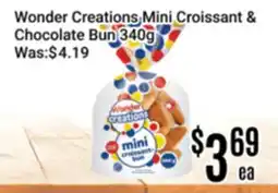 Nations Fresh Foods Wonder Creations Mini Croissant & Chocolate Bun offer