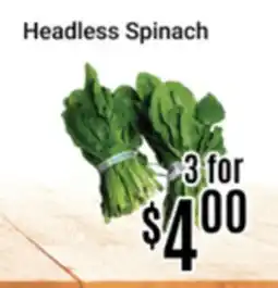Nations Fresh Foods Headless Spinach offer