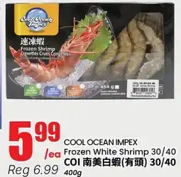 Terra Foodmart COOL OCEAN IMPEX Frozen White Shrimp 30/40 offer