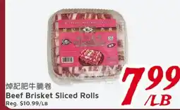 United Supermarket Beef Brisket Sliced Rolls offer