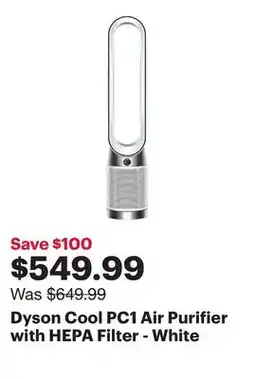 Best Buy Dyson Cool PC1 Air Purifier with HEPA Filter - White offer