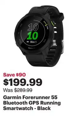 Best Buy Garmin Forerunner 55 Bluetooth GPS Running Smartwatch - Black offer