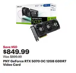 Best Buy PNY GeForce RTX 5070 OC 12GB GDDR7 Video Card offer