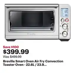Best Buy Breville Smart Oven Air Fry Convection Toaster Oven - 22.6L / 23.9 Qt - Brushed Stainless Steel offer