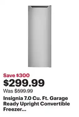 Best Buy Insignia 7.0 Cu. Ft. Garage Ready Upright Convertible Freezer (NS-UZ70SS4-C) - Only at Best Buy offer