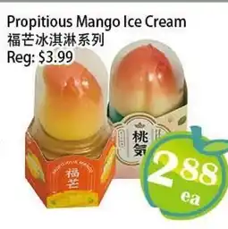 Food Depot Supermarket Propitious Mango Ice Cream offer