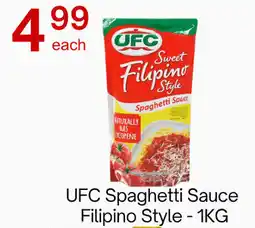 Lucky Supermarket UFC Spaghetti Sauce Filipino Style offer