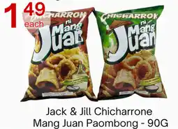 Lucky Supermarket Jack & Jill Chicharrone Mang Juan Paombong offer