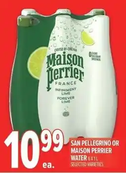 Metro San pellegrino or maison perrier water offer