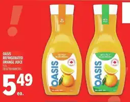 Metro Oasis refrigerated orange juice offer