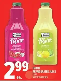 Metro Fruité refrigerated juice offer