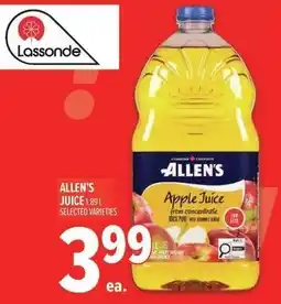 Metro Allen's juice offer