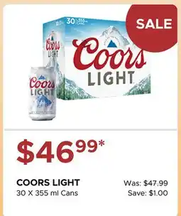 The Beer Store COORS LIGHT offer